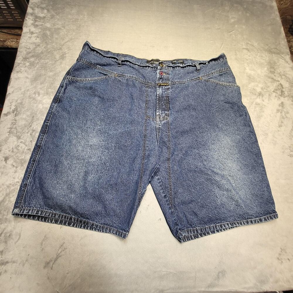 Marithe Francois Girbaud Shorts Mens 50 Blue Denim Bermuda Relaxed Fit Baggy